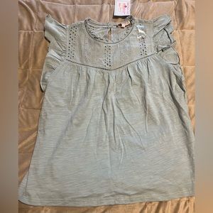 Light sage sleeveless top